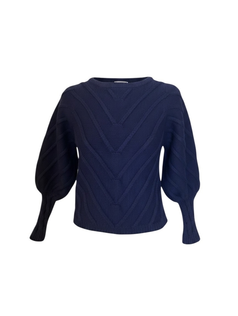 Allison New York Navy Blue Textured Knit Sweater XS